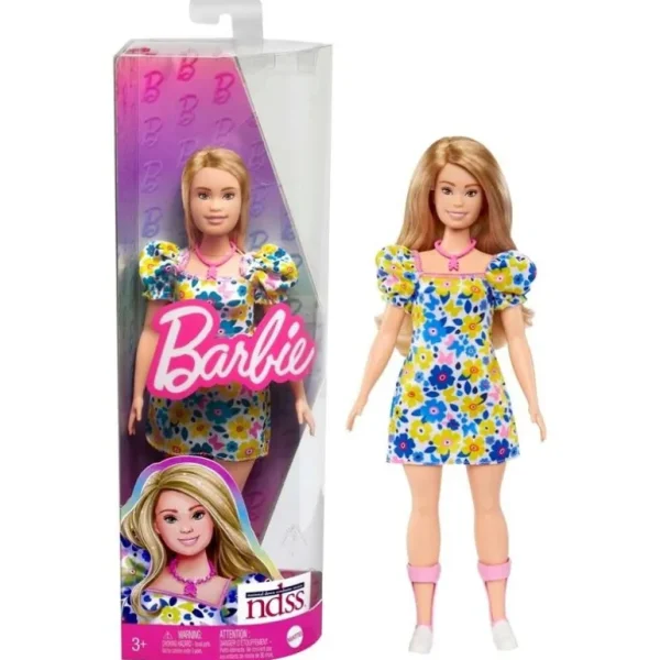 Fashionista Doll Yellow Blue Floral (Ds)*Barbie Clearance