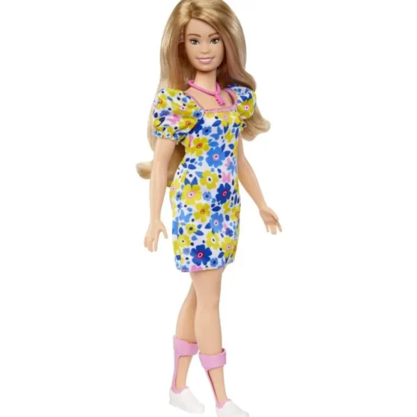 Fashionista Doll Yellow Blue Floral (Ds)*Barbie Clearance
