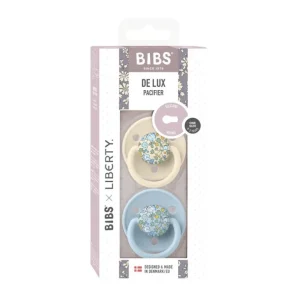 Liberty 2Pk Deluxe Silikone, Baby Blue Mix*BIBS Store