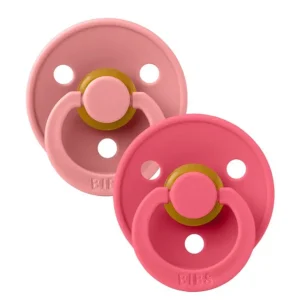 2Pk Colour Latex Str.2, Dusty Pink/Coral*BIBS Hot