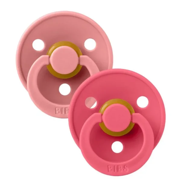 2Pk Colour Latex Str.2, Dusty Pink/Coral*BIBS Hot