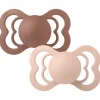 2Pk Supreme Silikone Str.2, Woodchuck/Blush*BIBS New