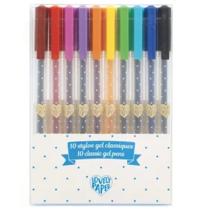 Lovely Paper 10 Gel Pens, Klassisk*Djeco Shop