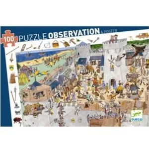 Observationspuslespil Borg 100 Brikker*Djeco Shop