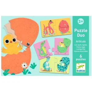 Puzzle Duo Laerespil, Sjove Aeg*Djeco Cheap