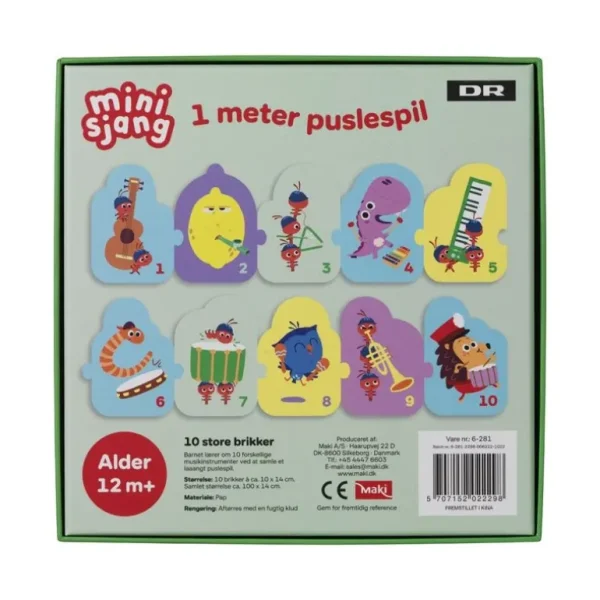 Dr Borste 1 Meter Puslespil, 10 Brikker*DR Minisjang Flash Sale