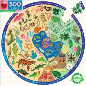 - Rundt Puslespil 500 Brk - Biodiversitet*Eeboo Discount