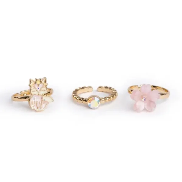 3Pk Foxy Floral Rings*Great Pretenders Best Sale