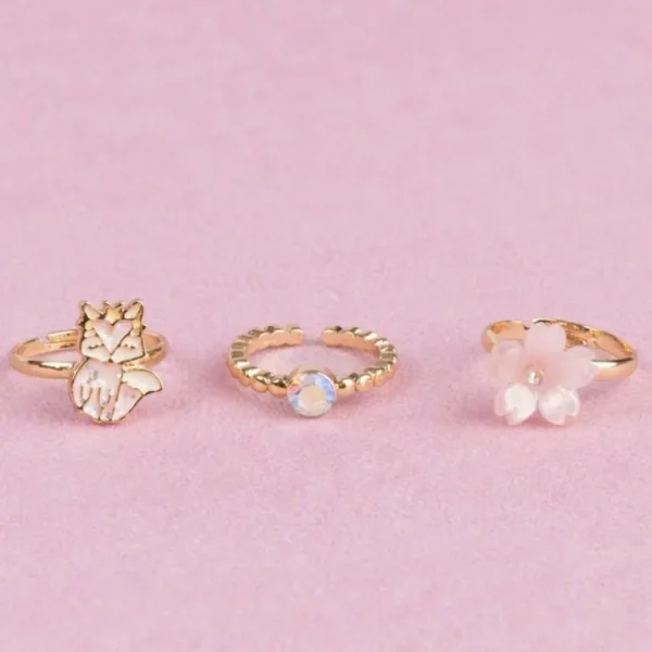 3Pk Foxy Floral Rings*Great Pretenders Best Sale