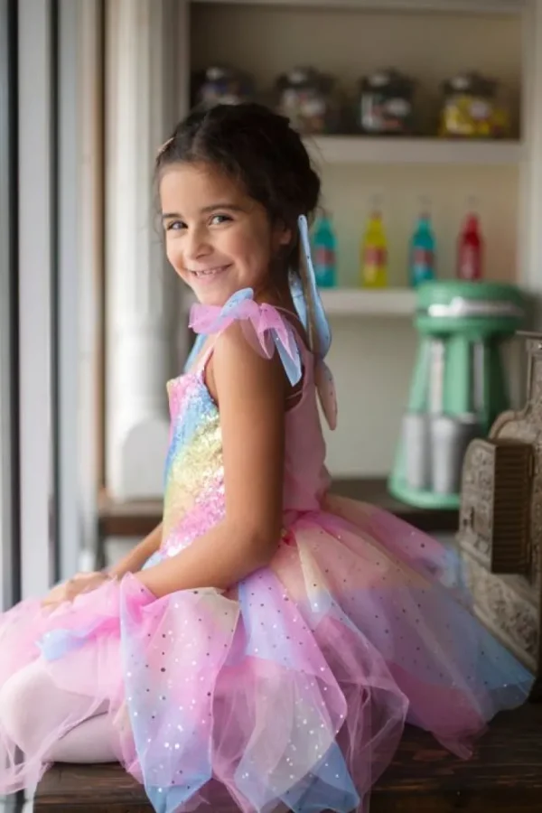 Rainbow Fairy Kjole, Str.3-4Ar*Great Pretenders Fashion