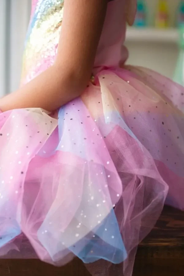 Rainbow Fairy Kjole, Str.3-4Ar*Great Pretenders Fashion