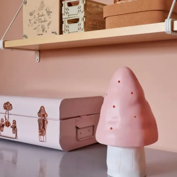 Lampe - Lille Svamp I Lyserod*Heico Sale