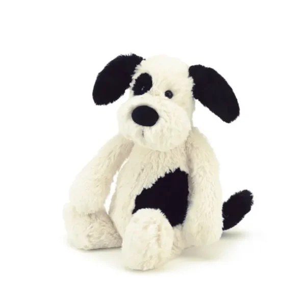 Bashful Hund 18Cm, Sort/Creme*Jellycat Discount
