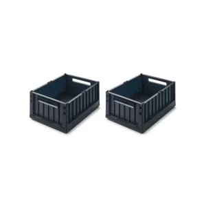 Weston 2Pk Opbevaringskasser M.Lag, Small/Navy*Liewood Discount