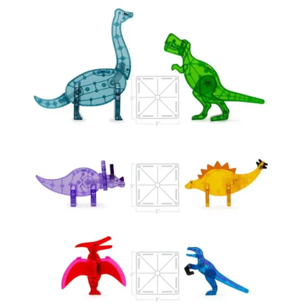 Dinosaurer, 5 Stk*Magna-Tiles Cheap