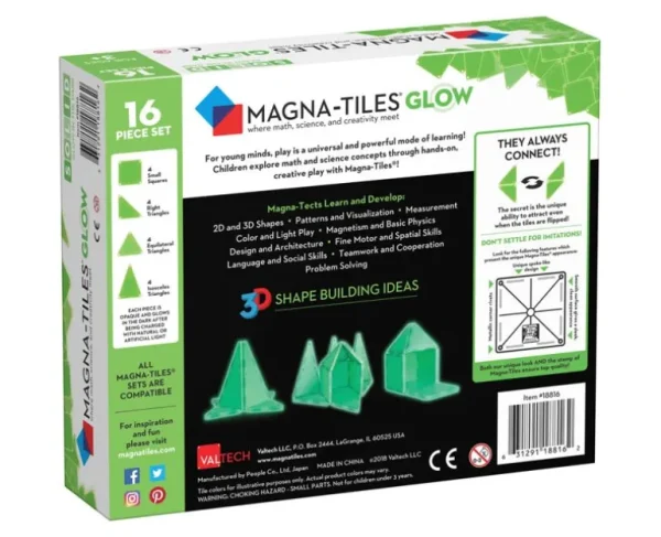 Glow In The Dark, 16 Dele*Magna-Tiles Clearance