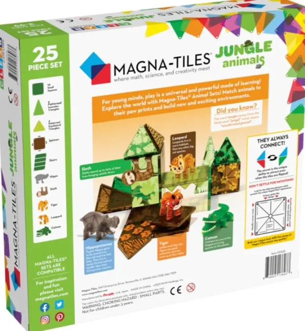 Jungle Dyr, 25 Dele*Magna-Tiles Store