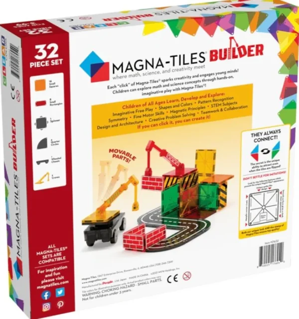 Konstruktion/Builder, 32 Dele*Magna-Tiles Store