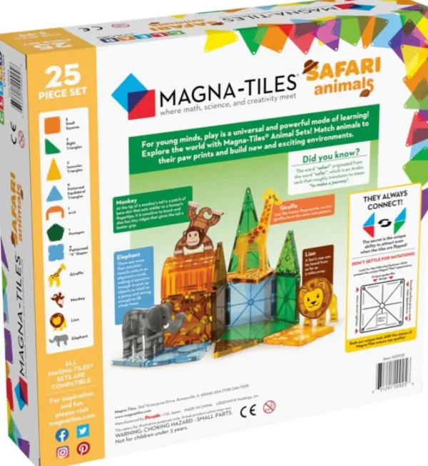 Safari Dyr, 25 Dele*Magna-Tiles Sale