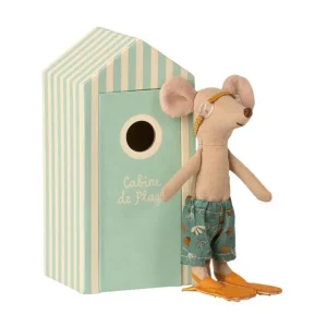 Beach Mice, Big Brother In Cabin De Plage 16-1732-01*Maileg Sale
