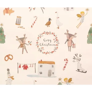 Gavepapir Cosy Christmas Off White 14-0301-00*Maileg Clearance