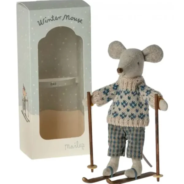 Vintermus Med Ski, Far*Maileg Shop