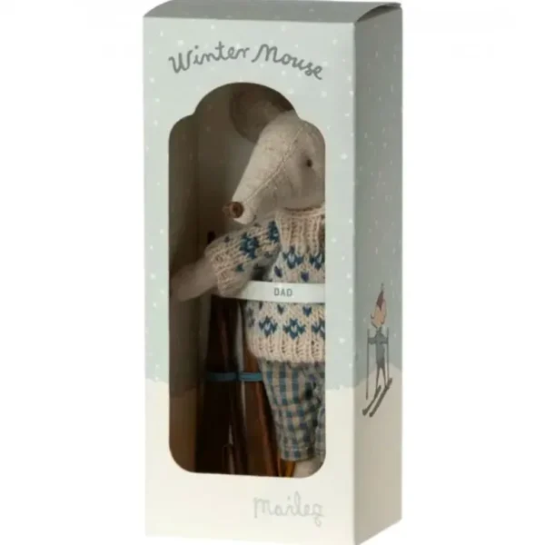 Vintermus Med Ski, Far*Maileg Shop