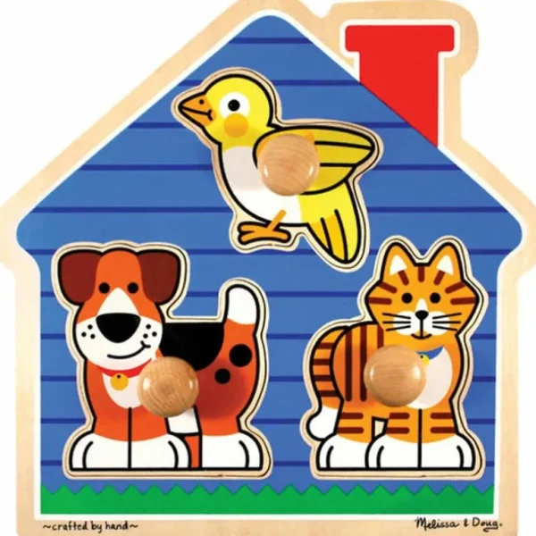 Puslespil Husdyr, 3 Brikker*Melissa & Doug Cheap