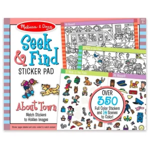Sog Og Find M.Klistermærker, Around Town*Melissa & Doug Hot