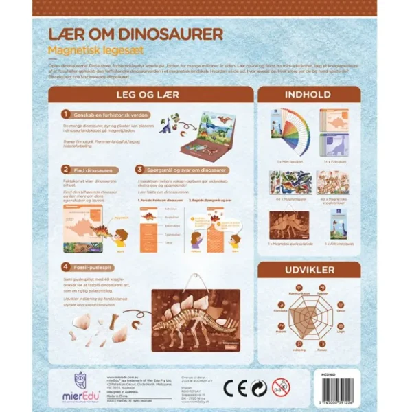 Magnetisk Legesaet - Laer Om Dinosaurer*mierEdu Shop
