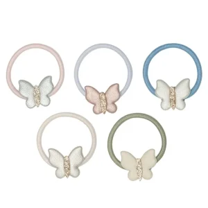 5 Hårelastikker - Mini Pastel Butterfly Tulip*Mimi & Lula Shop