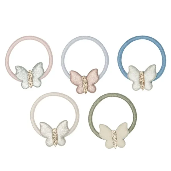 5 Hårelastikker - Mini Pastel Butterfly Tulip*Mimi & Lula Shop