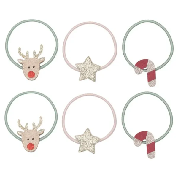 6 Hårelastikker - Christmas*Mimi & Lula Shop