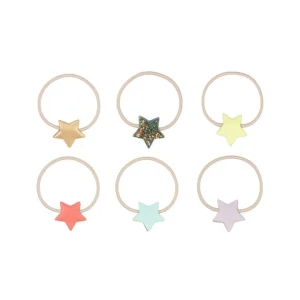 Mimi&Lula 6 Hårelastikker Med Stjerner, Rainbow*Mimi & Lula Sale