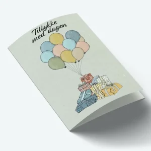 A7 Kort Tillykke Med Dagen*Mouse & Pen Fashion