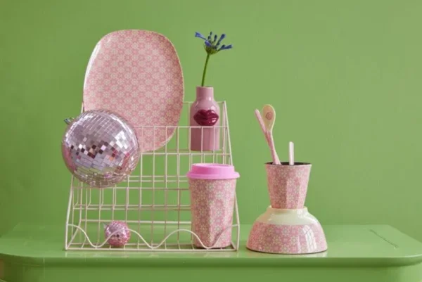 Mellem Diskokugle - Pink*RICE Clearance