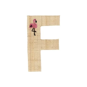Raffia Klistermærker - F - Flamingo*RICE Fashion