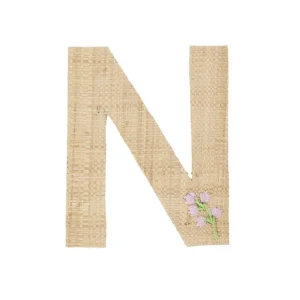 Raffia Klistermærker - N - Blomst*RICE Flash Sale