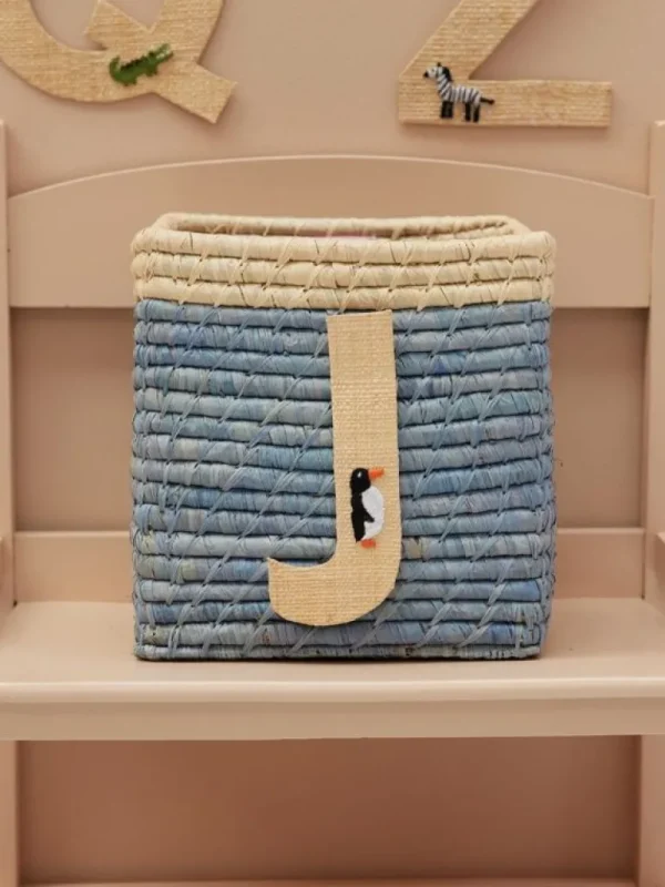 Raffia Klistermærker - J - Pingvin*RICE Fashion