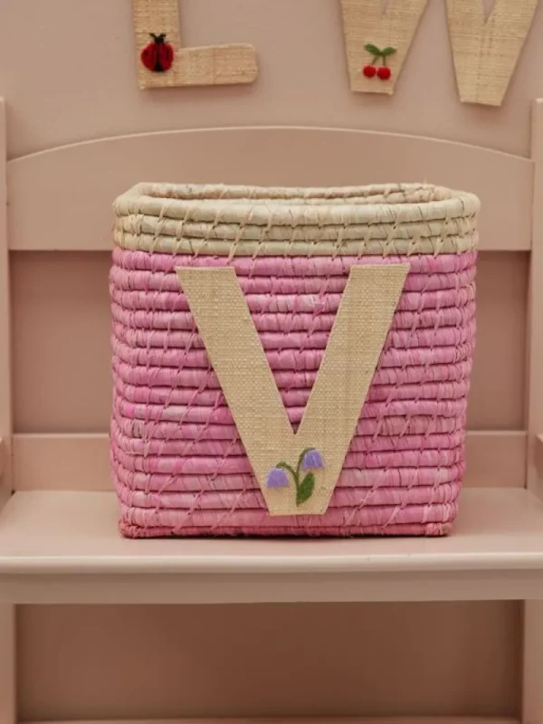 Raffia Klistermærker - V - Blomst*RICE Outlet