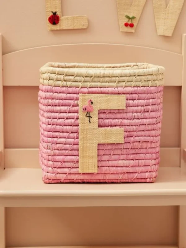 Raffia Klistermærker - F - Flamingo*RICE Fashion