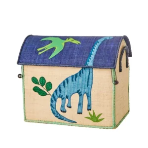 Raffia Lille Opbevaringshus - Dino*RICE Best Sale