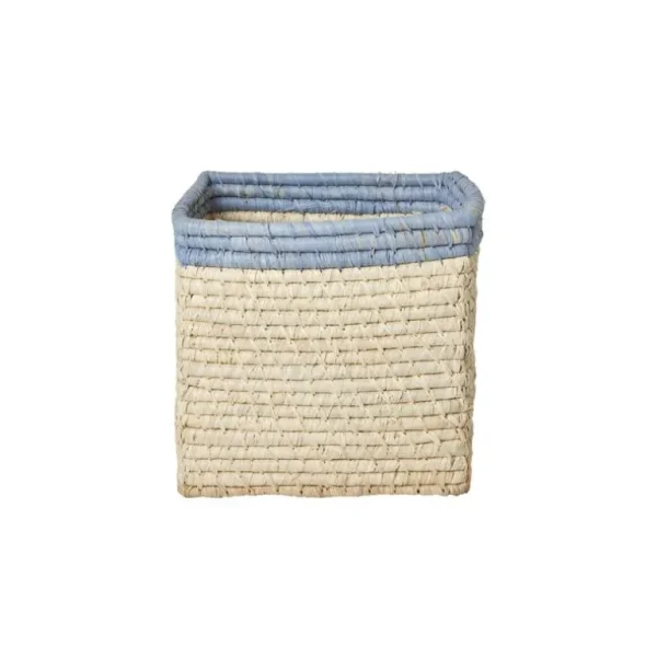 Raffia Opbevaringskurv - Nature/Bla*RICE New