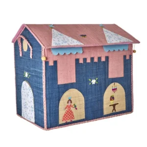 Raffia Stor Opbevaringshus - Castle*RICE New