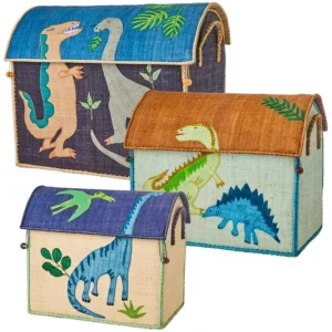 Raffia Stor Opbevaringshus - Dino*RICE New