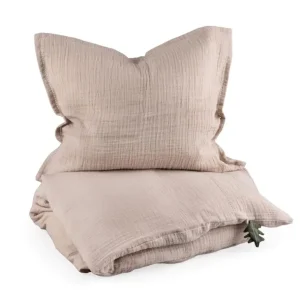 Musselin Sengetøj, Baby - Seabreeze Beige*sebra Outlet