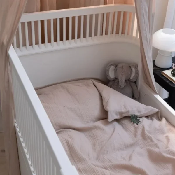 Musselin Sengetøj, Baby - Seabreeze Beige*sebra Outlet