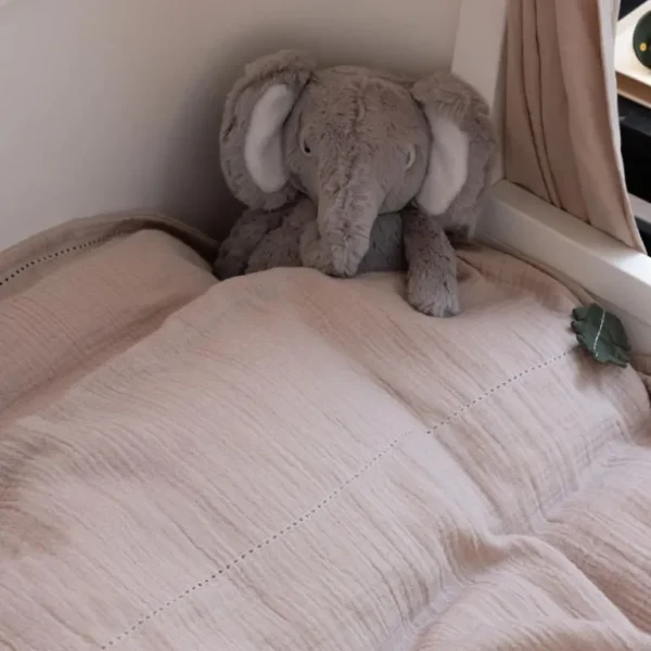 Musselin Sengetøj, Baby - Seabreeze Beige*sebra Outlet