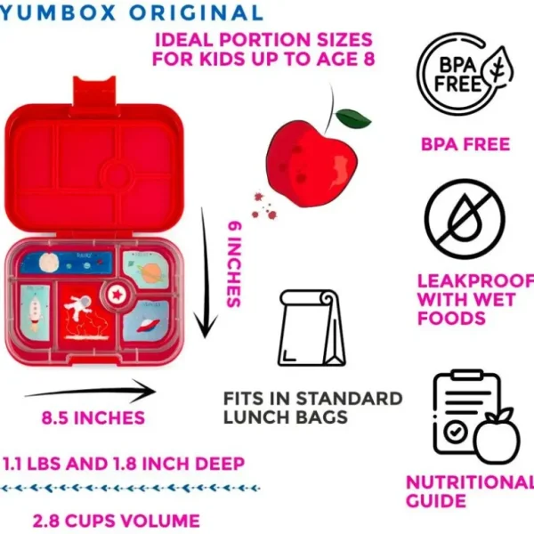Original 6 Rum, Roar Red/Rocket*Yumbox Clearance