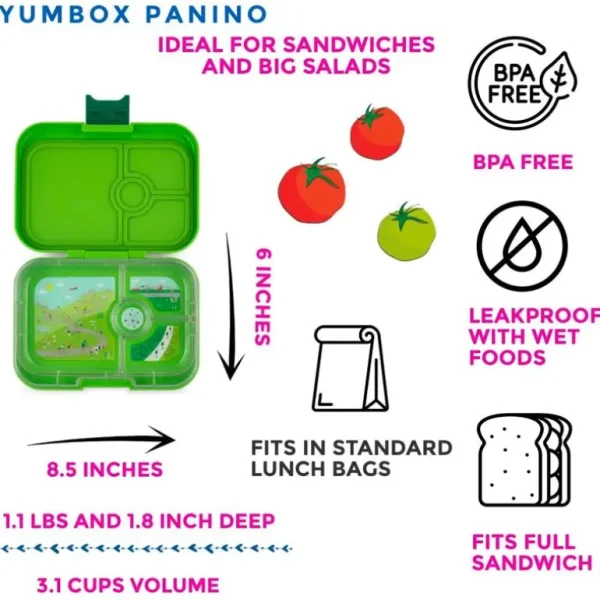 Panino 4 Rum, Green/Bike Race*Yumbox Cheap